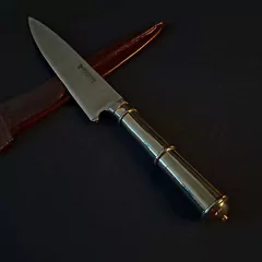 Cuchillo Seigen encabado en alpaca - Distinguida Tradición | Marroquinería y Platería Criolla | Regalos exclusivos | San Rafael Mendoza