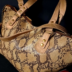 Cartera de dama cuero original con cadena bronce. - Distinguida Tradición | Marroquinería y Platería Criolla | Regalos exclusivos | San Rafael Mendoza