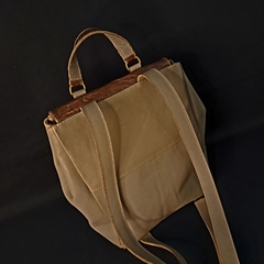 Mochila de cuero negra con cierres - online store
