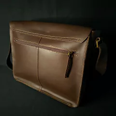 Morral de cuero engrasado premium grande. - online store