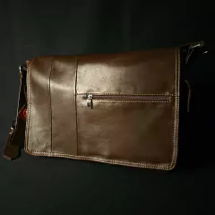 Morral de cuero PREMIER grande.