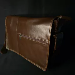 Morral de cuero PREMIER grande. - buy online