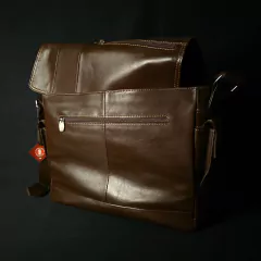 Morral de cuero PREMIER grande. - Distinguida Tradición | Marroquinería y Platería Criolla | Regalos exclusivos | San Rafael Mendoza