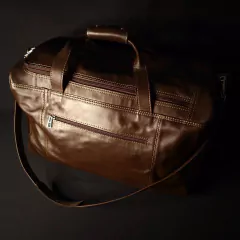 Bolso de viaje en cuero original. Grande . - Distinguida Tradición | Marroquinería y Platería Criolla | Regalos exclusivos | San Rafael Mendoza