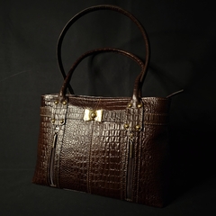 Cartera de cuero original, modelo Elegance Premier. Color Habano .