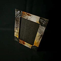 Portarretrato de asta de ciervo y alpaca. - buy online