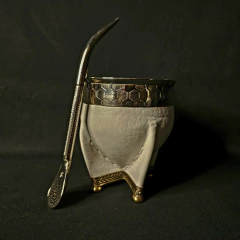 Mate Imperial línea PREMIER blanco con bombillón cincelado. - tienda online