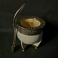 Mate Imperial línea PREMIER blanco con bombillón cincelado. - comprar online
