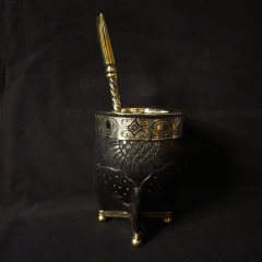 Mate Imperial Premier con bombillón de alpaca cincelado. - tienda online