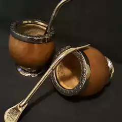 Mate de calabaza Brasilera y alpaca