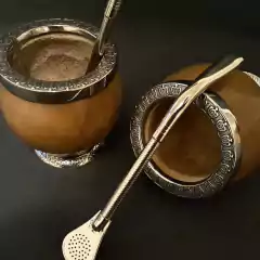 Mate de calabaza Brasilera y alpaca - buy online