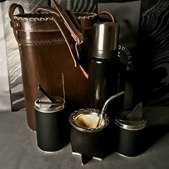 Juego matero con porta termo grande ovalado - comprar online