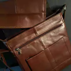 Morral de cuero PREMIER mediano - Distinguida Tradición | Marroquinería y Platería Criolla | Regalos exclusivos | San Rafael Mendoza