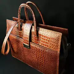 Portafolio de dama cuero original - Distinguida Tradición | Marroquinería y Platería Criolla | Regalos exclusivos | San Rafael Mendoza