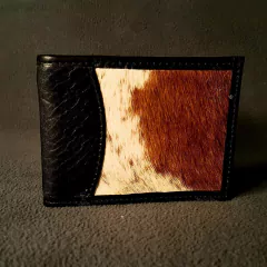 Billetera de cuero y pelo vacuno - online store