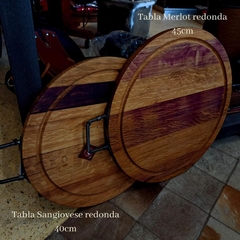 Tabla Pizzera/Asado , modelo Sangiovese de Roble Francés.