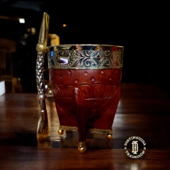 Mate Imperial línea PREMIER con bombillón y caja. - (copia) - Distinguida Tradición | Marroquinería y Platería Criolla | Regalos exclusivos | San Rafael Mendoza