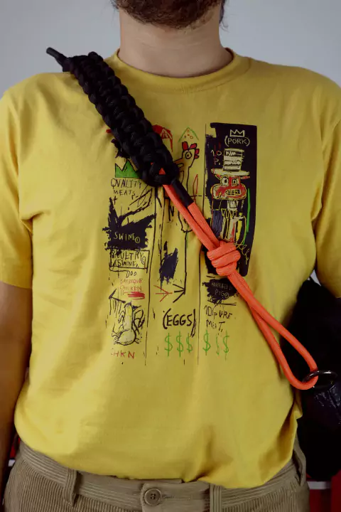 Alça Trançada Bicolor - LARANJA