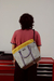 Shopping Bag - Prata - Forro Amarelo - comprar online