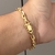 PULSEIRA CADEADO FECHO FAVETA (6mm) - BANHADA A OURO 18K - comprar online