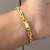 PULSEIRA CADEADO FECHO FAVETA (6mm) - BANHADA A OURO 18K - comprar online