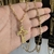 KIT CORRENTE CADEADO ALONGADO (4mm) + PINGENTE CRUZ ESCRITO PAI NOSSO - BANHADO A OURO 18K