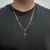 Corrente 60cm Tijolinho 4mm + Pingente Cruz palito - Banhado a Ouro 18K - SWAG JÓIAS
