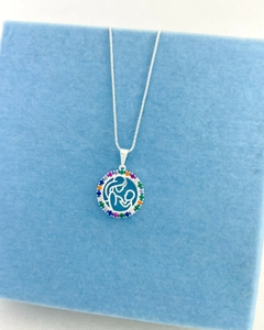 Colar Mãe e Bebê Cravejado Colorido