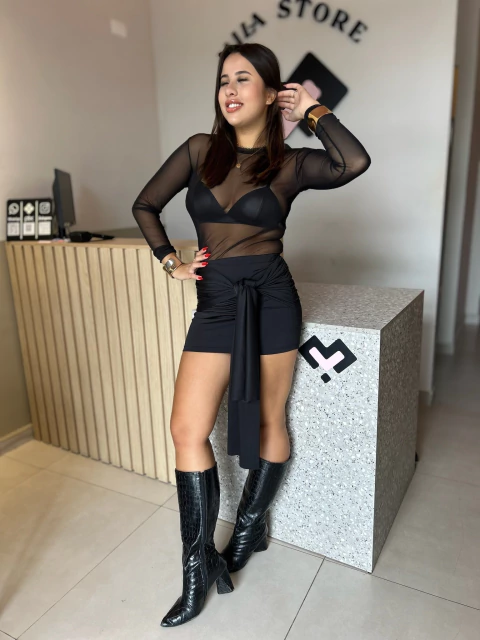 SAIA DRAPEADA CURTA LUANA - comprar online