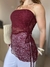 BLUSA SEM ALÇA DE RENDA BRUNA