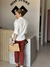 CALÇA SARJA COM CINTO ELIANA - comprar online