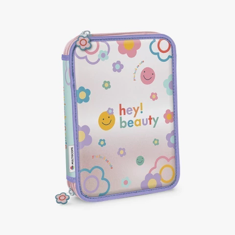 CARTUCHERA HEY BEAUTY TORNASOLADA 2 PISOS