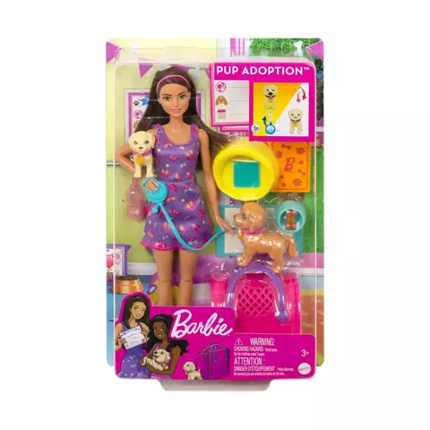 Barbie | Muñeca Adopta Perritos con Accesorios - comprar online