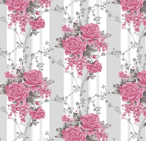 Flora cor 08 (Cinza/rosa)