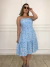 Vestido Curto Flores Malu - Azul Bebê - Vierbo - Moda Feminina com Elegância e Estilo