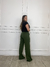 Calça Alfaiataria Pantalona Dina - Verde Militar na internet