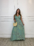 Vestido Longo Alças Finas Alice Tropical - Verde - comprar online