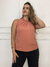 Blusa Regata Gola Drapeada - Rose - comprar online