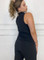 Blusa Regata Gola Drapeada - Preto - loja online