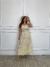 Vestido Midi Chiffon Flores Lorena - Amarelo - comprar online