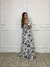 Vestido Longo Amazônia - Branco/Preto na internet