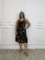Vestido Curto Plus Size Estampado Leticia - Preto - comprar online