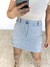 Short-Saia Listrado de alfaiataria - Azul/Branco