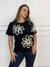 T-shirt Feminina Flores - Preto - comprar online