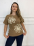 T-shirt Feminina Flores - Marrom - comprar online