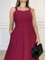 Vestido Midi Bolso e Fenda Diva - Marsala - Vierbo - Moda Feminina com Elegância e Estilo