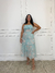 Vestido Midi Chiffon Flores Lorena - Amarelo - loja online