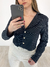 Camisa Cropped Risca de Giz - Preto