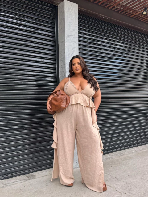 Pantalona + top Boho | Nude