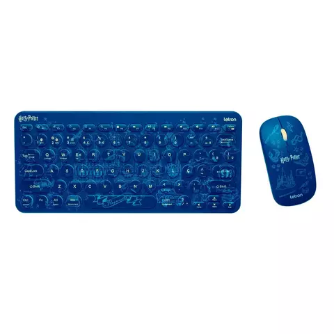 Kit Teclado e Mouse Wireless e Bluetooth Harry Potter Letron